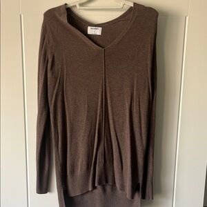 Old Navy Brown Long Sleeve Pleated Tunic